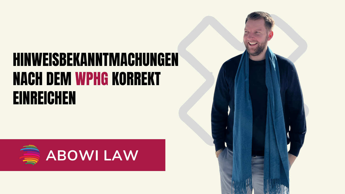 Hinweisbekanntmachungen nach dem WpHG korrekt einreichen - ABOWI Law
